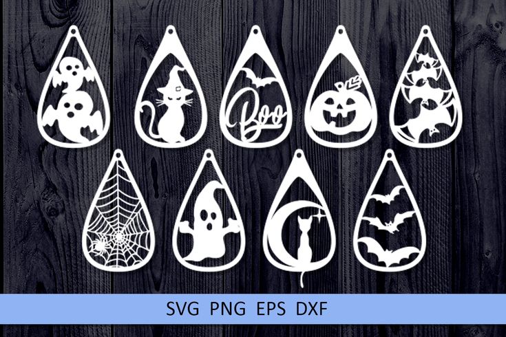 Download 9 Halloween earrings svg Leather earrings svg Necklace svg ...
