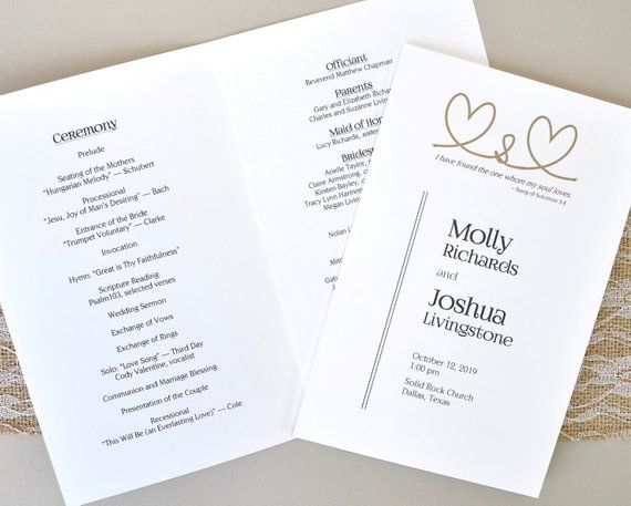 Wedding Program Template Edit In Word Song Of Wedding Program Template Edit In Word Song Of Solomon 3 4 One Whom My Soul L