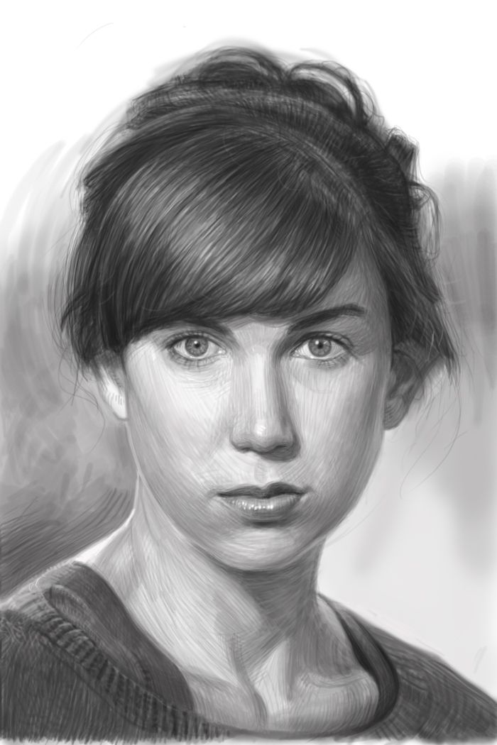 Front View Portrait Drawing Tutorial Part Four Color