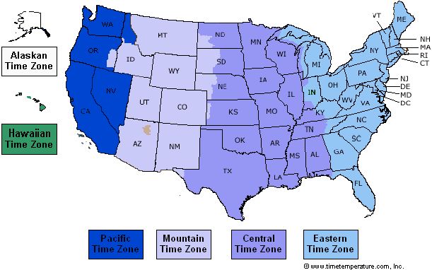 usa time zones map of america with area codes picture