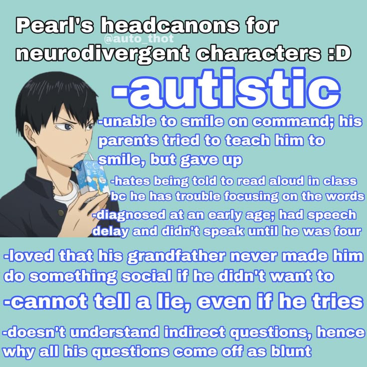 here are some kageyama hc’s!