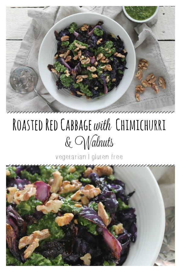 Roasted Red Cabbage With Chimichurri And Walnuts Roasted Red Cabbage With Chimichurri And Walnuts