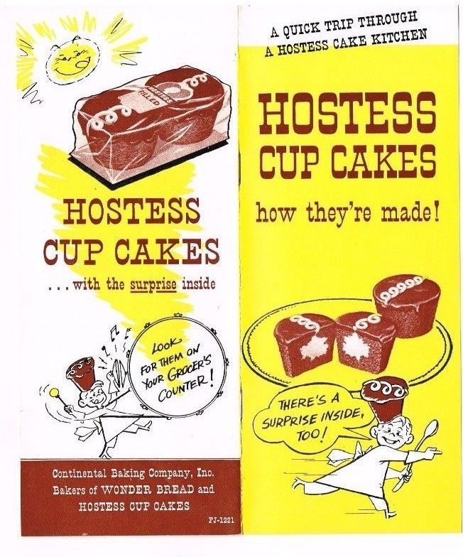 Hostess Cup Cakes Ad Promo Brochure Continental Baking Fun Hostess Cup Cakes Ad Promo Brochure Continental Baking Fun