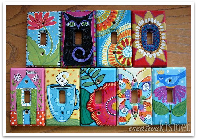 Painted A Plate Ceramic Switch Plate Craft Painted A Plate Ceramic Switch Plate Craft