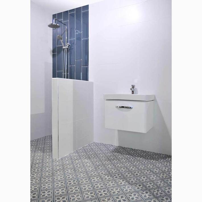 33x33cm Mr Jones Patterned Blue Floor Tile Gs D4862 33x33cm Mr Jones Patterned Blue Floor Tile Gs D4862