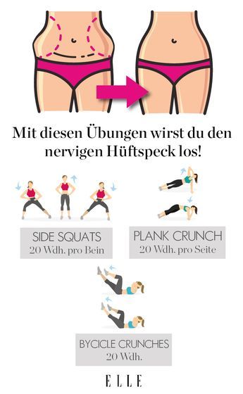 Drei Übungen gegen Hüftspeck