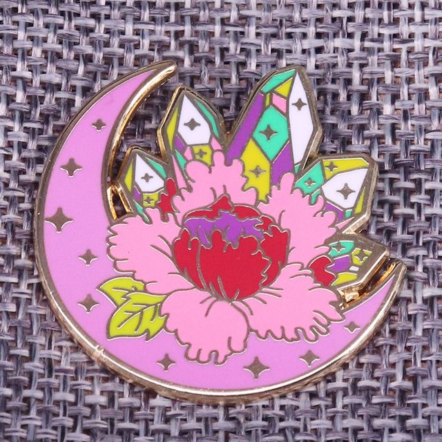 Brooch Badges Pin Enamel Flower Badge Crystal Brooch Badges Pin Enamel Flower Badge Crystal