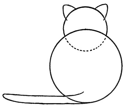 Draw A Kitty Cat 4 How to Draw Kitty Cats from the Back Easy Step by Step Drawing ...