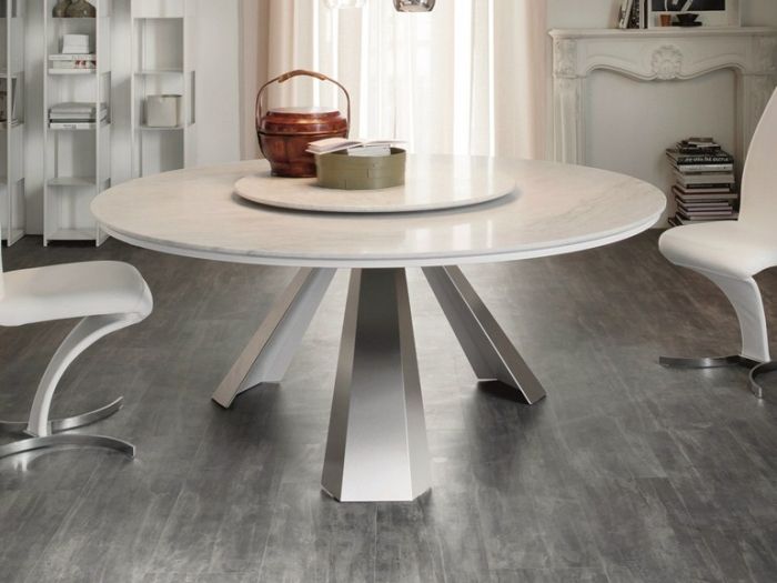 Runder Esstisch In Tollem Design Fur Gesellige Mahlzeiten Deavita Runder Esstisch Marmor Esstische Esstisch Glas Ausziehbar
