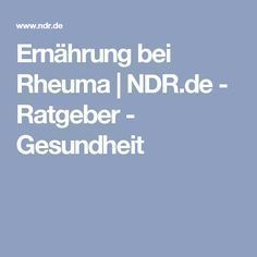 Ernährung bei Rheuma | NDR.de - Ratgeber - Gesundheit
