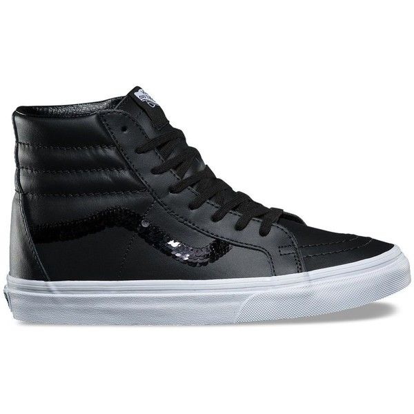 Vans Shiny Sequins SK8-Hi Reissue ($75) liked on Polyvore featuring ...