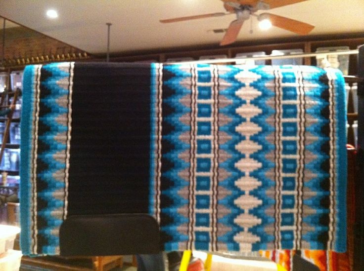 Golden West saddle blanket. Horse show clothes Tack room organization Tack room
