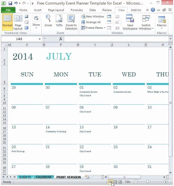 Excel Event Planning Template Awesome Free Munity Event Planner