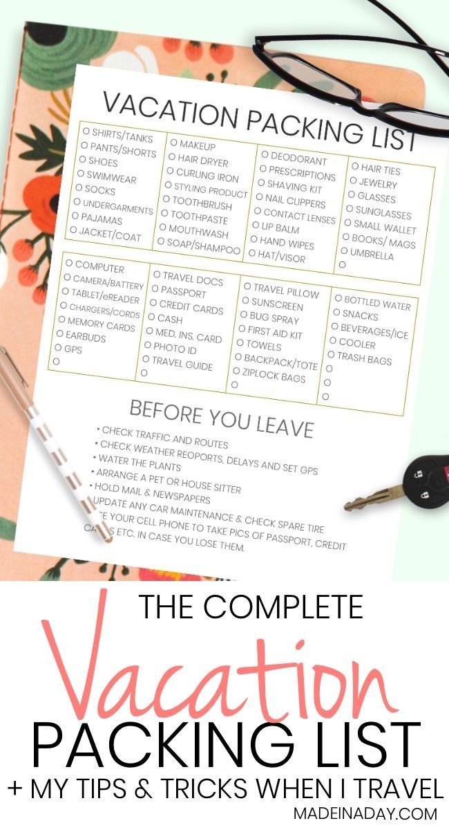 the complete vacation travel packing list tips create share create packing list