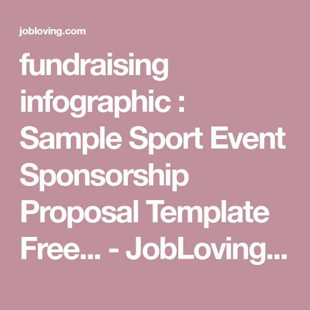fundraising infographic : Sample Sport Event Sponsorship Proposal Template Free... - JobLoving.com | Your Number One Source For daily job opportunities