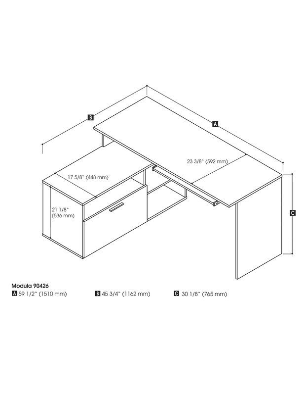 Modula L Shape Computer Desk Decibels Office Shapes
