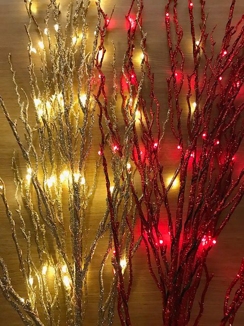 Bethlehem Lights Battery Operated Red LED Glitter Branch 36 Inch Bethlehem Lights Battery Operated Red LED Glitter Branch 36 Inch - Timer - Bethlehem Lights Battery Operated Red LED Glitter Branch 36 Inch