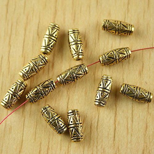 30pcs dark gold-tone studded spacer beads h2279 30pcs dark gold-tone studded spacer beads h2279