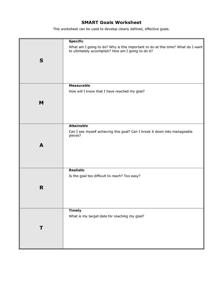 Stupendous image for smart goals worksheet printable Vibrant image in smart goals worksheet printable