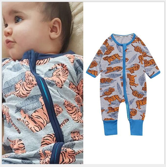 US Toddler Infant Baby Boy Autumn Clothes Fish Romper Cartoon Jumpsuit Outfits