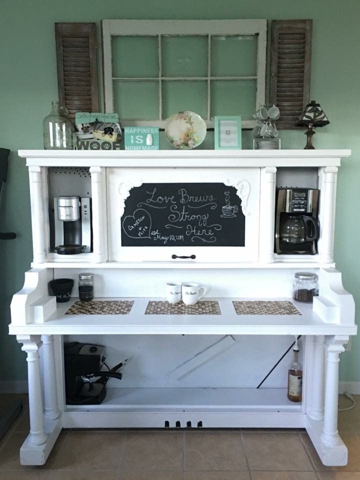 DIY Upcycled Rustic Coffee Bars - SewLicious Home Decor | Furniture makeover, Recycled