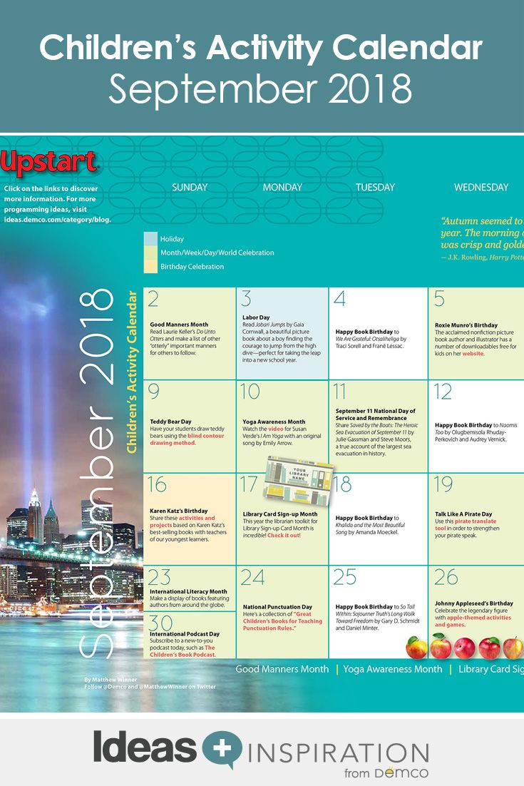 children s activity calendar
