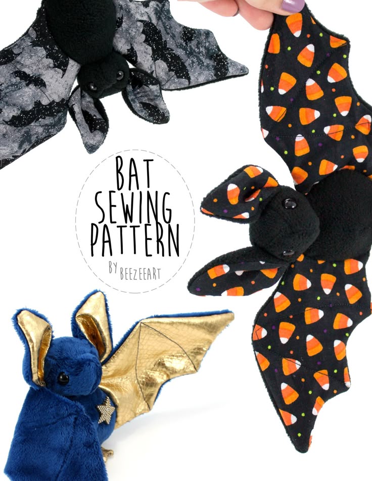 the bat sewing pattern is now available and just as a note plushie patternsjoann fabricshalloween craftshalloween
