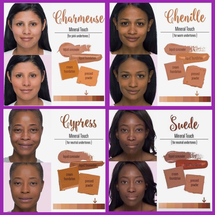color chart for our touch mineral foundation line skin younique shade chart