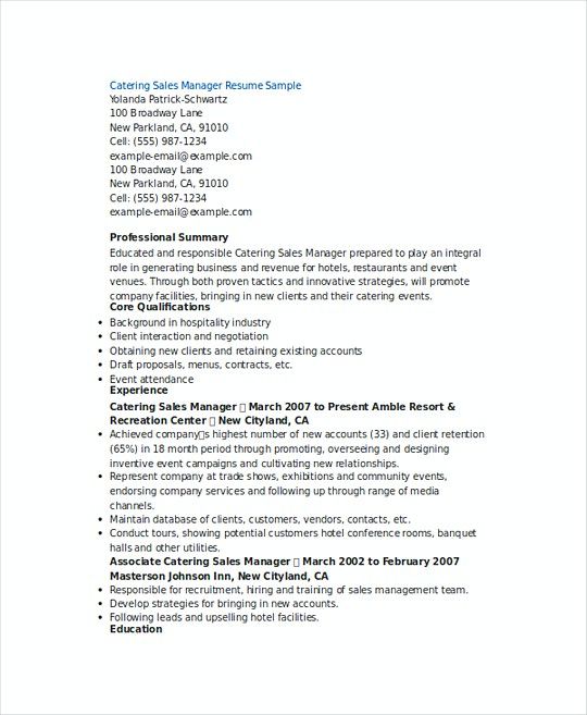 Catering Sales Manager resume template , Sales Operations Manager Resume , Are you interested in becoming a manager? You need to read our article about sales operations manager resume immediately. A lot of tips will be given just for you.