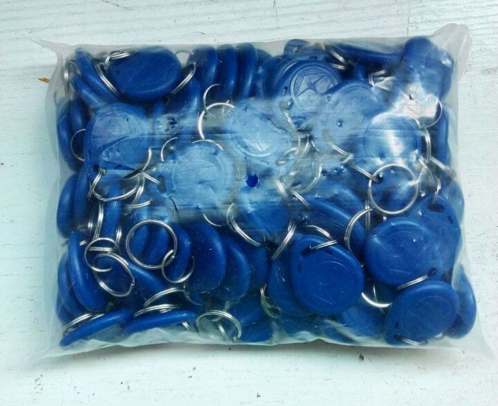 1000pcs RFID Keyfob 125KHz Tag EM4100 Key Proximity Chain ID Token Blue 1000pcs RFID Keyfob 125KHz Tag EM4100 Key Proximity Chain ID Token Blue