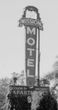 Mission Motel Sign Oakland Color Tv Phones Apartments