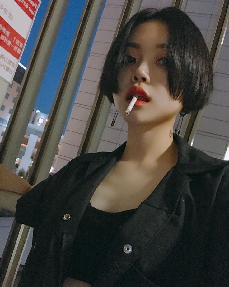 Asian girls smoking cigarettes