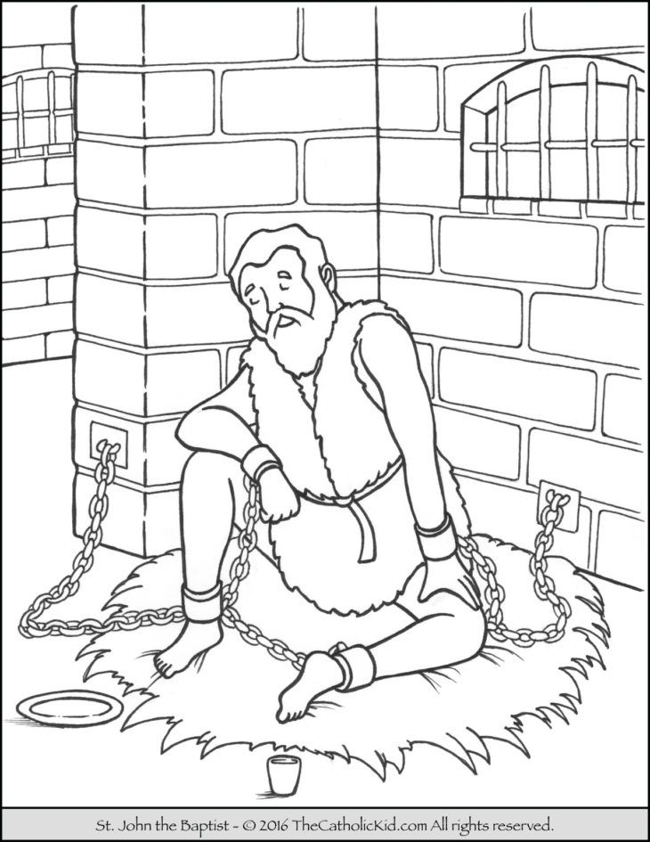 Download Saint John The Baptist Imprisoned Coloring Page (With ...