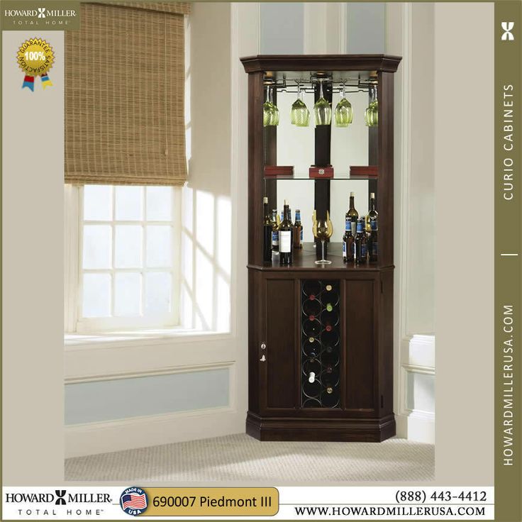 Howard Miller Traditional Espresso Finish Corner Wine Bar Cabinet Piedmont This Traditionally Styled Muebles De Esquina En Casa Decoracion Wine Bar Cabinet Piedmont, Espresso Corner Wine Cabinet