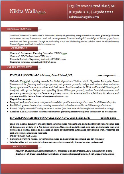 professional resume samples free