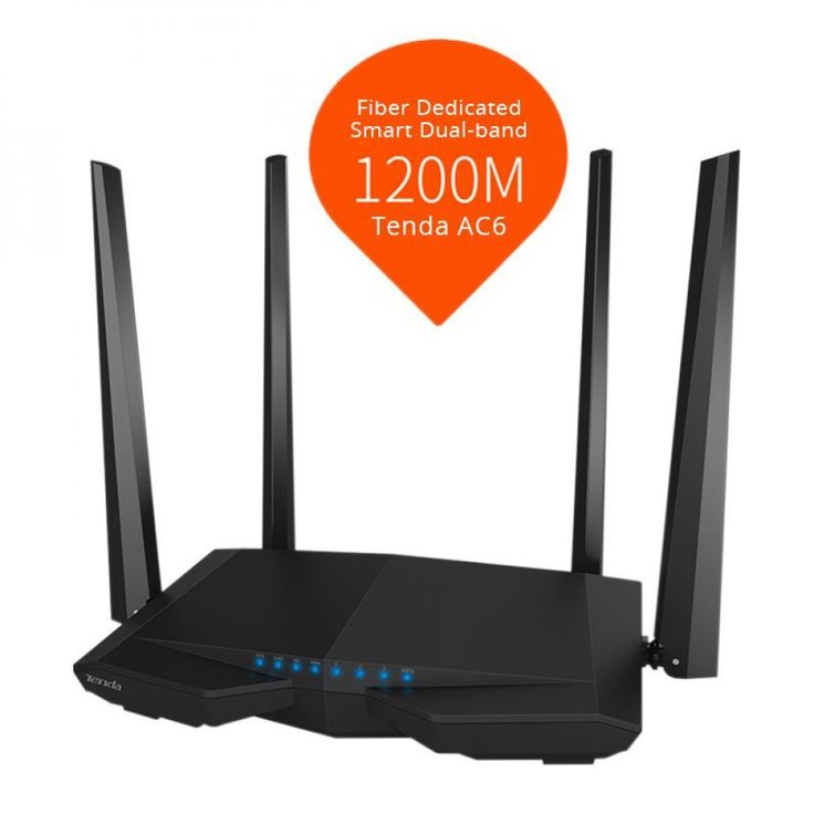 Tenda AC6 Wireless WiFi Router, <b>1200Mbps</b> 11AC <b>Dual Band</b> Wi-Fi ...
