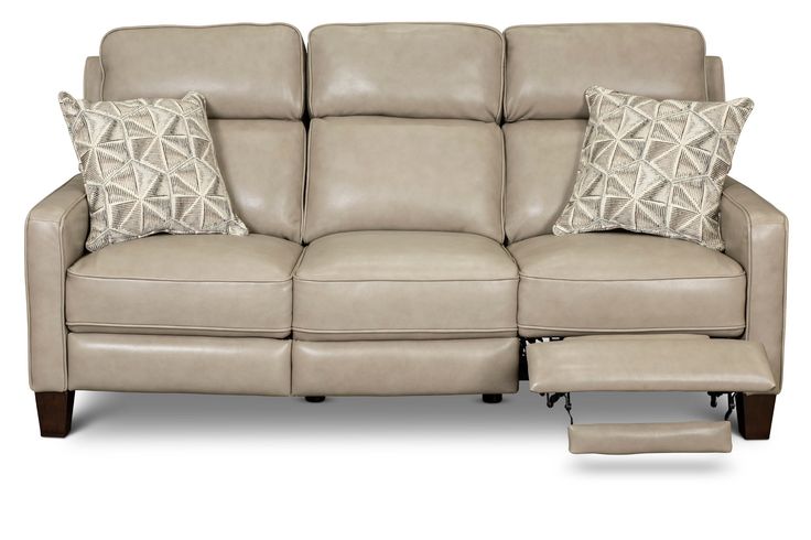 Madrid Taupe Leather Power Reclining Sofa Rc Willey Recliner Madrid Taupe Leather Power Reclining, Dylan Grey Power Reclining Leather Sofa