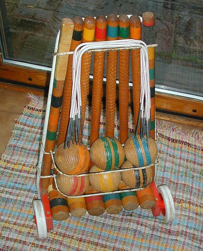 40 Best Family History Images By Peggy Cavender On Pinterest Vintage 1940 S South Bend Toys Croquet Set With Wheeled Cart Antique