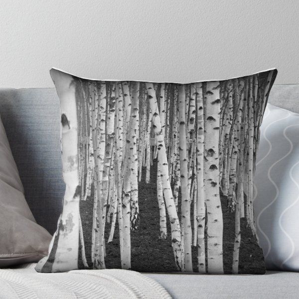 Silver Birch Trees | Throw Pillow Envelope style pillow casecover swap