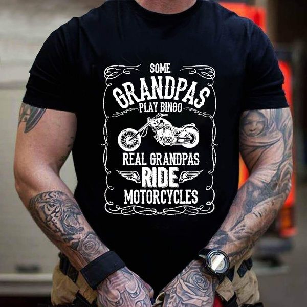 Real Grandpa Ride Motorcycles t-shirt