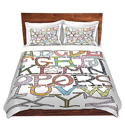 Dianoche Designs Microfiber Duvet Covers By Marley Ungaro Starbrite Alphabet King Set Duvet Cover Sets Duvet Covers Modern Duvet Covers