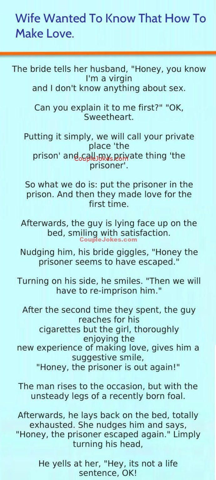 Wife Wanted To Know How To Make Love Couples Jokes Funny Stories