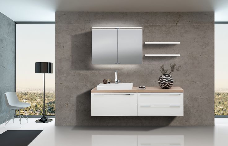 Exklusives Design-Badezimmermöbel Badmöbelset komplett inkl. Aufsatzwaschtisch...