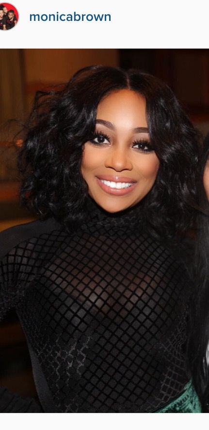 Monica with a middle part loose wave bob! Super cute | Bob