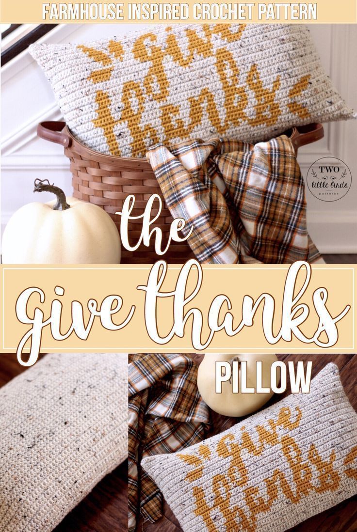 Crochet pillow cover pattern Fall Joy Pillow Cover Crochet pattern by
