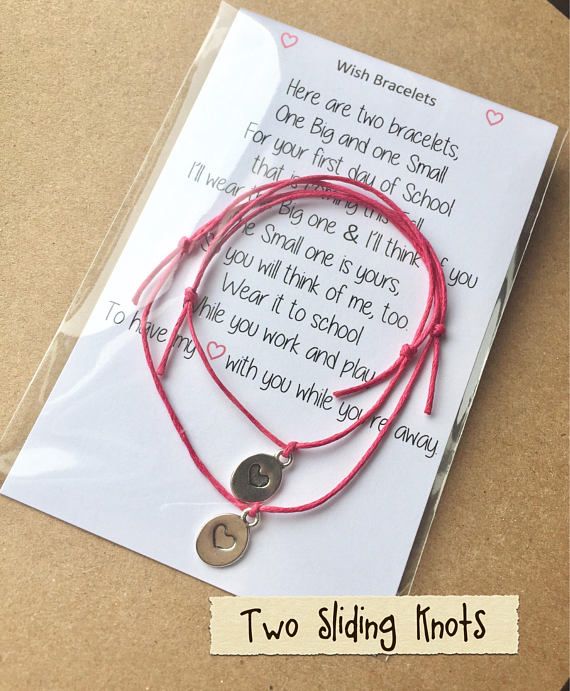 First Day of School Gifts Mother Daughter Friendship Matching Bracelets Back to School Bracelet Compass Heart Star Infinity Charm Adjustable String Wish Bracelets for Women Girls Teacher