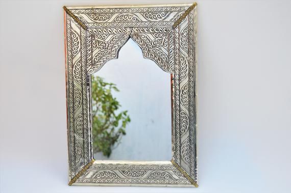 Moroccan Silver Mirror Wall Moroccan Mirror, What Is Mirror In Arabic