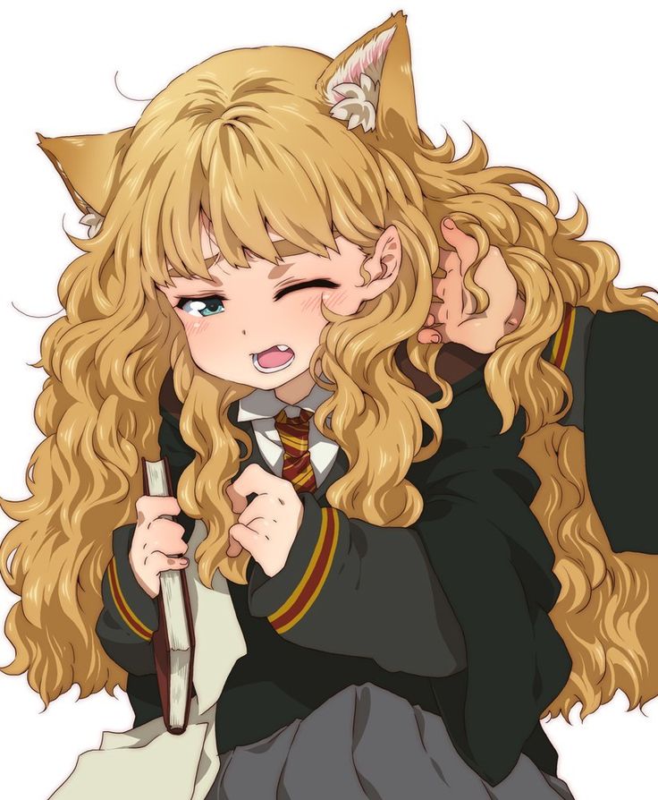 Anime curly messy sexy