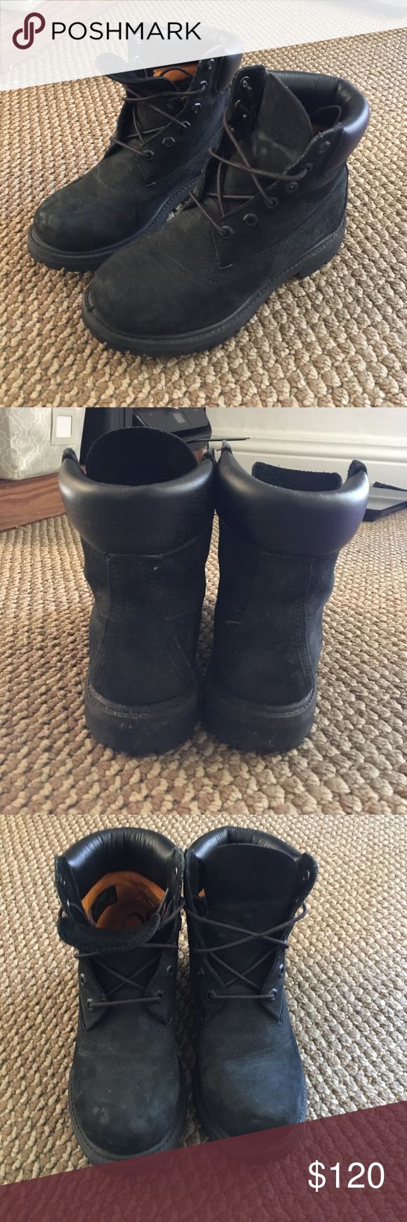 Black Timbs | Black timbs, Timberland shoe laces, Boots