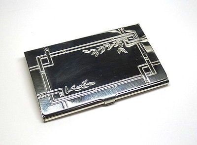 19 Best Silver Business Card Holder Images On Pinterest 2002 Tiffany Co Sterling Silver Business Card Holder Case Leaf Pattern Design